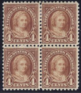 U.S. 581-2 585-6 FVF MNH Blks/4 0513