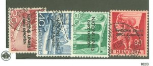 Switzerland #704/6/10/13 Used