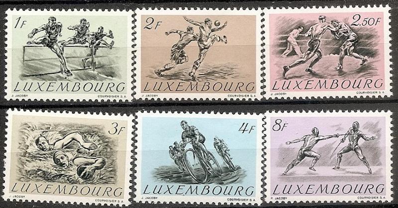 LUXEMBOURG  280-85 MNH 1952 Olympic Games,, Helsinki