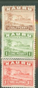 Nauru #17-19v Unused