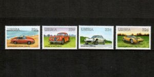 Liberia 1998 - Cars Automobiles - Set of 4 Stamps - Scott #1383-6 - MNH