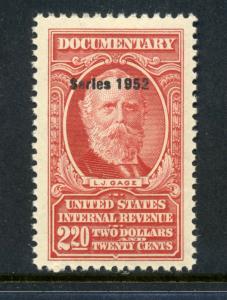 R603 $2.20 Series of 1952 Revenue Mint Stamp NH (Stock Bx 593)