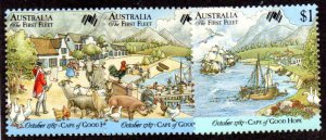 AUSTRALIA 1028a, b, 1029 MNH SCV $3.40 BIN $2.05 FIRST FLEET
