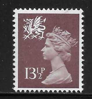 Great Britain Wales WMMH22 13 1/2p Machin MNH