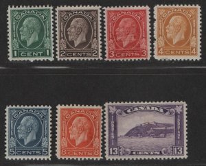 Canada Sc#195-201 M/H/VF, complete set, CV. $140.95