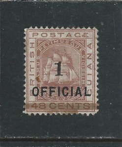 BRITISH GUIANA 1881 1on 48c RED-BROWN MM SG 154 CAT £200