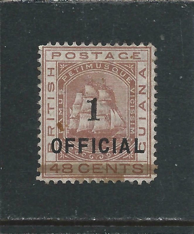 BRITISH GUIANA 1881 1on 48c RED-BROWN MM SG 154 CAT £200