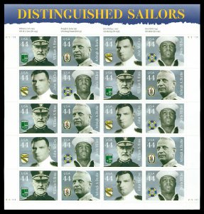 Scott 4440-4443 44c Heroic Sailors Mint Sheet NH Cat $20 (face $8.80)