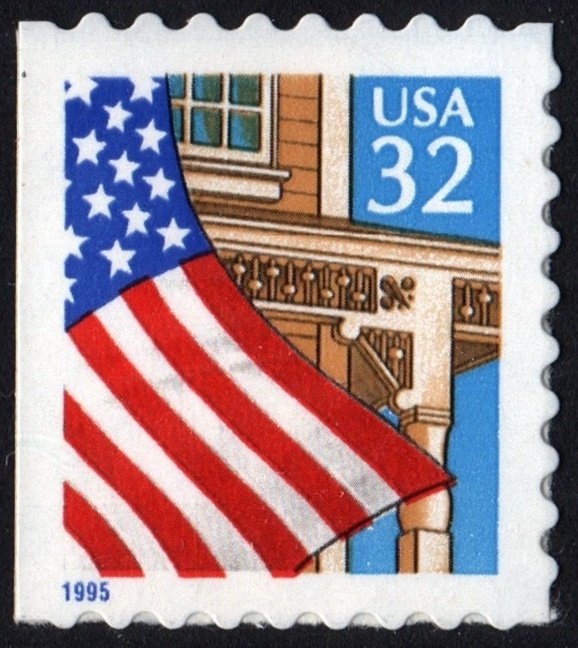 SC#2920 32¢ Flag Over Porch Booklet Single (1995) SA