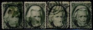 #93 (4) DIFFERENT F-VF USED CV $240.00 BQ6818