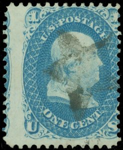 US SCOTT #63 Used Stamp With SOLID STAR FANCY CANCEL! Straddle Copy too!