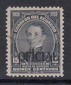 Ecuador 1920 15c Grey Official Used. Scott O146