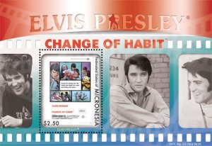 Micronesia 2009 - Elvis Presley Music - Souvenir Stamp Sheet - Scott #806 - MNH