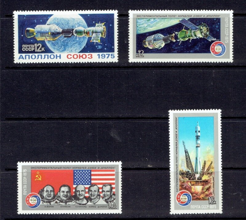 RUSSIA - 1975 APOLLO-SOYUZ SPACE TEST - SCOTT 4338 TO 4342 - MNH