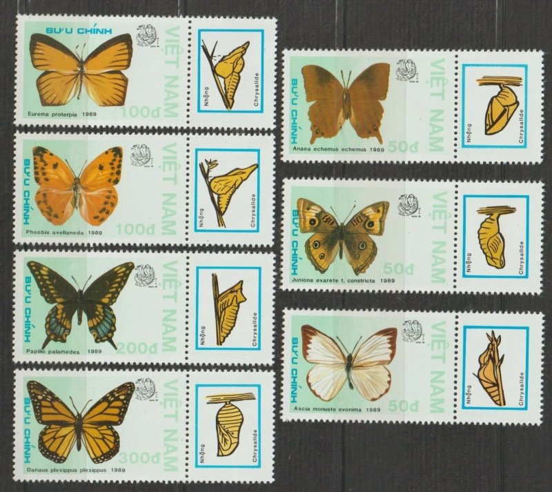 1989 Vietnam 1991-1997Tab Butterflies