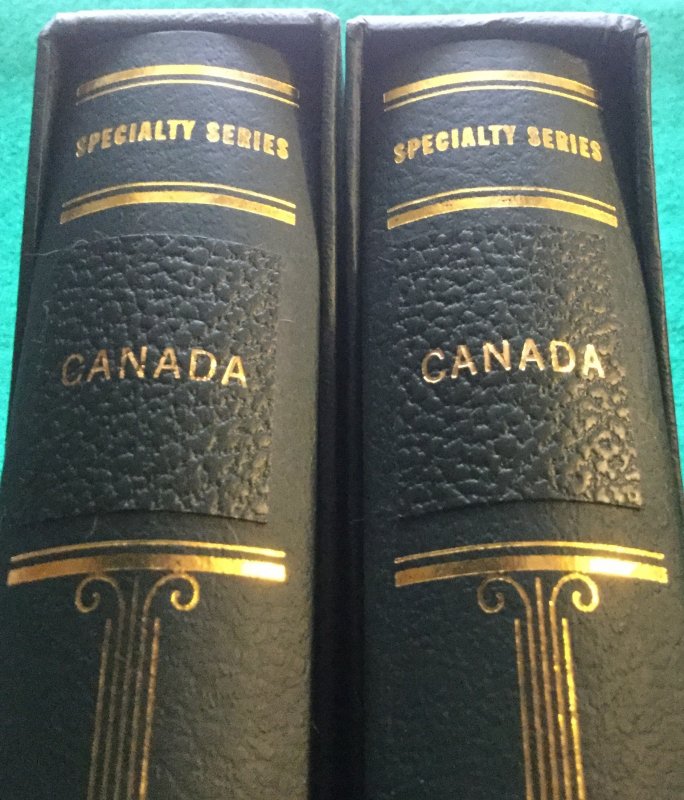 Never Used Scott Canada Pages 1851-1990 in 2 Scott Binders w/ Slipcases