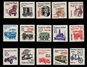 #2252 - 2266 Complete 3rd Transportation set - MNH