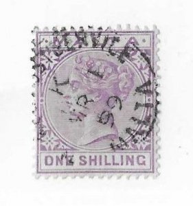 Malta Sc #13 1sh  violet  used with CDS VF