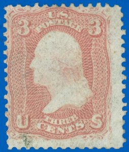 US Scott #65, Mint-Fine-OG-Hinged, Has a Stain at Lower Left, SCV $125.00!