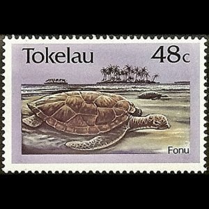 TOKELAU 1986 - Scott# 135 Turtle 48c NH