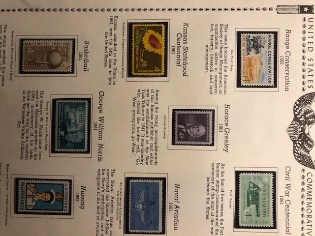 US 1955 to 1961 Commemoratives OGNH - See Description