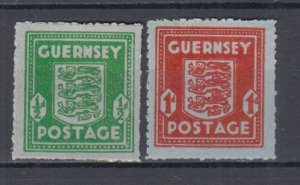 Third Reich Occupation Channel Islands Guernsey Full Set Mi 4/5 Blue Paper MLH