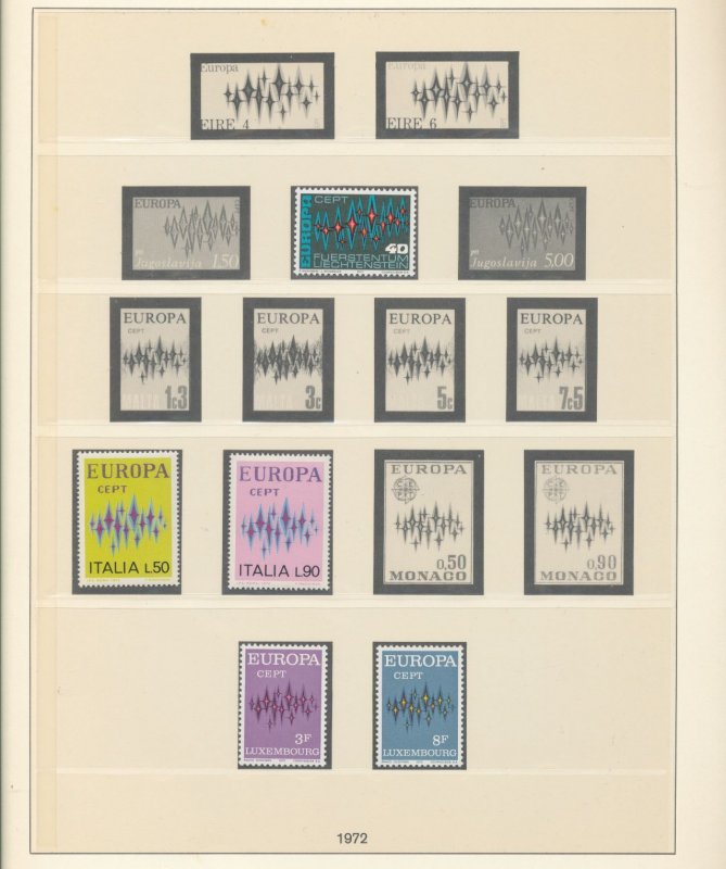 Europa CEPT 1972/76 MNH MH on 21 Pages (Apx 100+Items) BL850