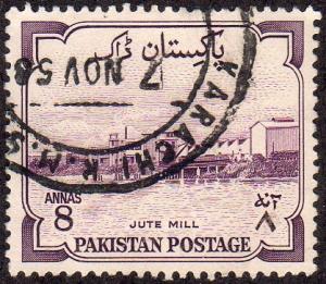 Pakistan 75 - Used - 8a Jute Mill (1955) (1)