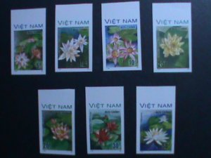 ​VIETNAM-1988 SC #1849-55 LOVELY WATER LILY-LOTUS COMPLETE SET IMPERF MNH VF