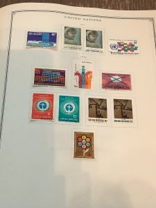 United Nations accumulation on album pages, used