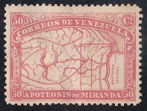 1896 - Venezuela - Miranda - Scott 140 - 50 c. - MLH