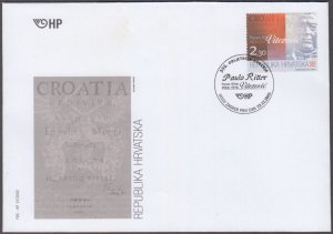 CROATIA Sc # 509 FDC - 350th ANN BIRTH of WRITER PAVAO RITTER