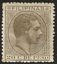 Philippines 87, mint, hinge remnant.  1882.  (P28)