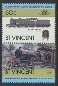 St. Vincent  SC# 703a-b  MNH Trains Locomotives se-tenant pair 1983  see deta...