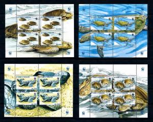 [53924] Sao Tome & Principe 2001 Marine life WWF Sea turtles MNH Sheets