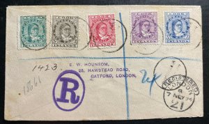 1894 Rarotonga Cook Islands Registered Cover To London England Sg#19