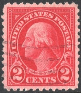 SC#554 2¢ Washington Single (1923) Used