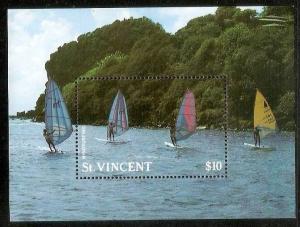 St. Vincent 1988 Tourism Yatch Windsurf Sc 1099 M/s MNH # 05139