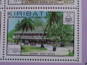 KIRIBATI-1980-SC#355a-LONDON INTERNATIONAL STAMP SHOW-MNH-SHEET-VERY FINE