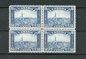 CANADA  50c SCOTT #176 BLOCK OF FOUR F/VF PRISTINE GUM MINT NH 