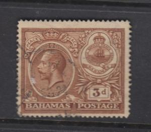 Bahamas -Scott 68 - Definitive - KGV -1920 - FU - Single 3p Stamp