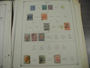 PERSIA, old time assortment of Stamps hinged on remainder/overlapping pages