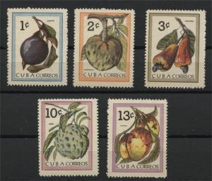 CUBA, FRUITS, MNH SET 1963		