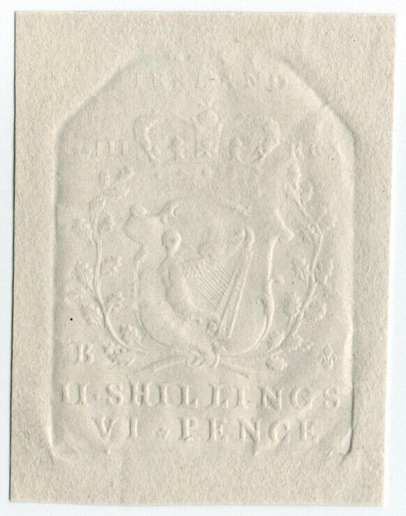 (I.B) George III Revenue : Ireland Impressed Duty 2/6d