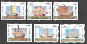 Wb346 1997 Laos Transport Historical Antique Ships & Boats 1Set Mnh