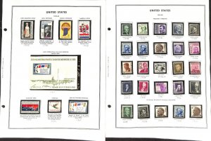 United States Stamp Collection on 45 Harris Pages, 1965-1977 Mint NH