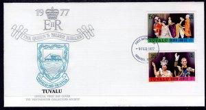 Tuvalu 43,45 Queen Elizabeth II Silver Jubilee U/A FDC