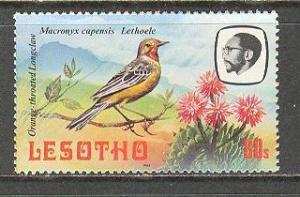 LESOTHO Sc# 330 MNH FVF Orange Throated Longclaw Bird