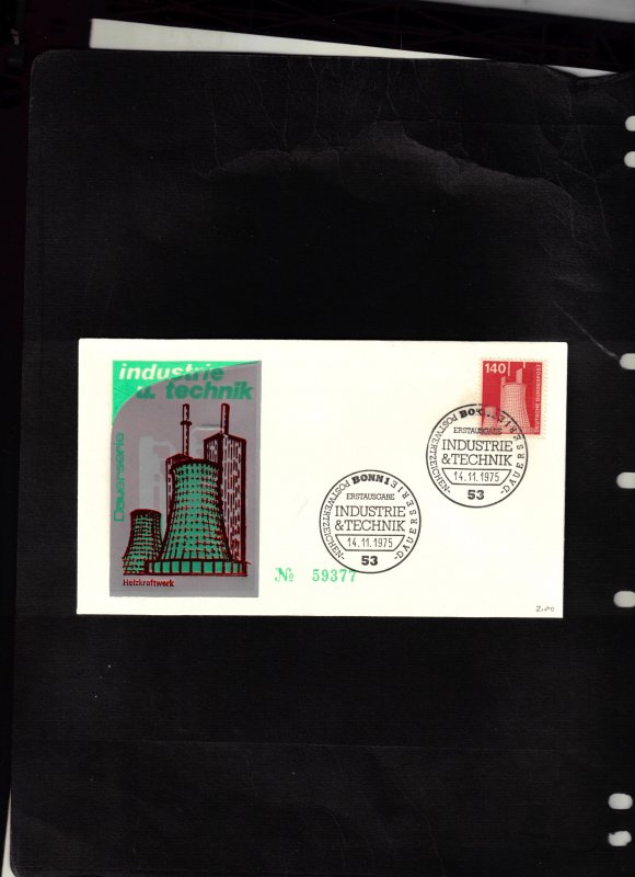 Germany 1975 FDC Mi 856 140 pf Industry & Technology