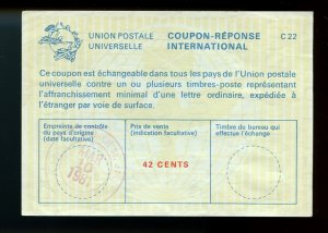 UNITED STATES 42 cents 1981 UPU C.22 - IRC International Reply coupon